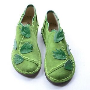 🍃 Pixie Leaves Genuine Leather Loafers